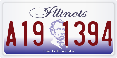 IL license plate A191394