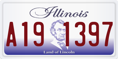 IL license plate A191397