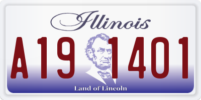 IL license plate A191401