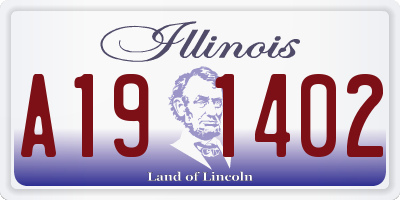IL license plate A191402