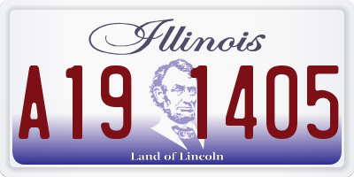IL license plate A191405
