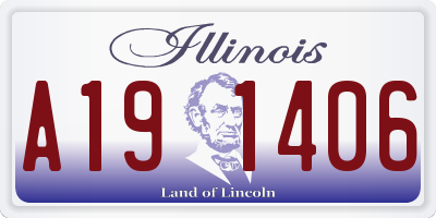 IL license plate A191406