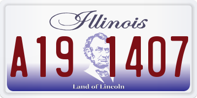 IL license plate A191407