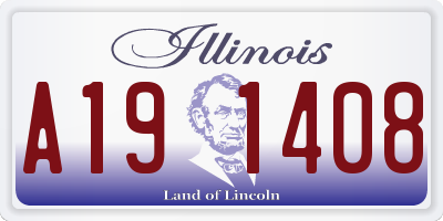 IL license plate A191408