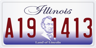 IL license plate A191413