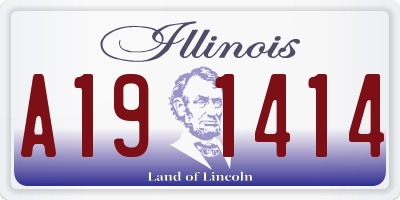 IL license plate A191414