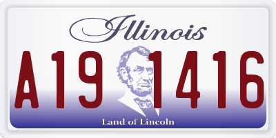 IL license plate A191416