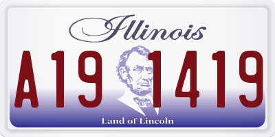 IL license plate A191419