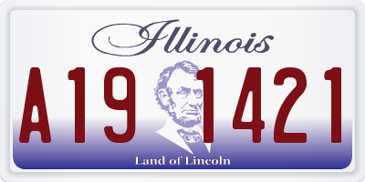 IL license plate A191421