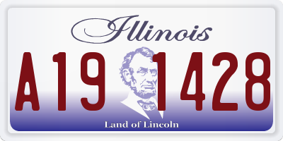 IL license plate A191428