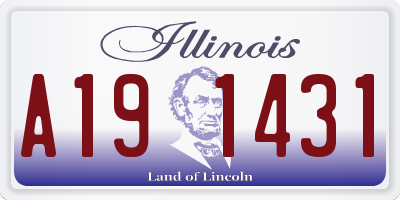IL license plate A191431