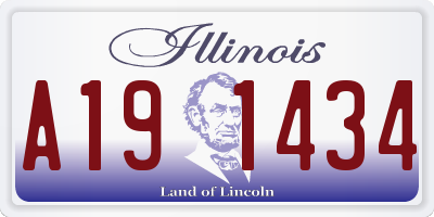 IL license plate A191434