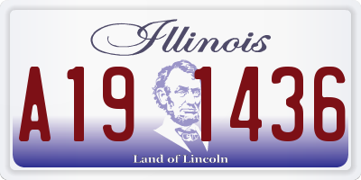 IL license plate A191436