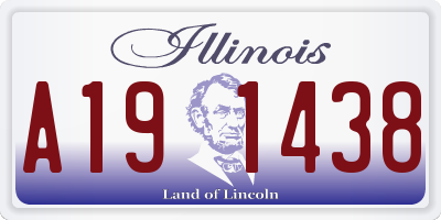 IL license plate A191438
