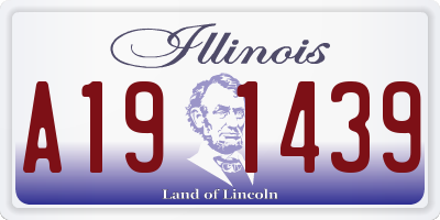 IL license plate A191439