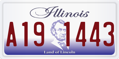 IL license plate A191443