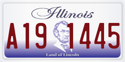 IL license plate A191445