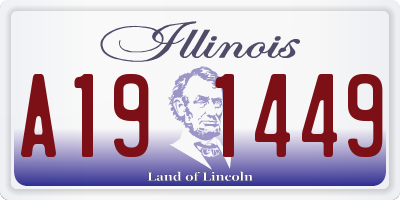 IL license plate A191449