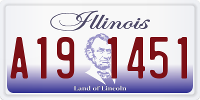 IL license plate A191451