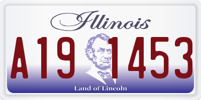 IL license plate A191453