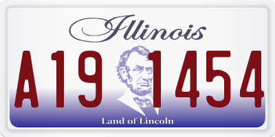 IL license plate A191454