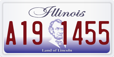 IL license plate A191455