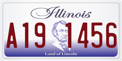 IL license plate A191456