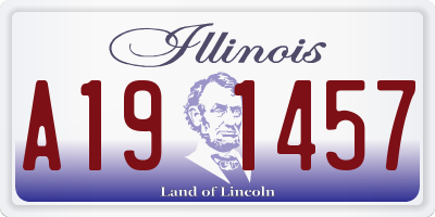 IL license plate A191457