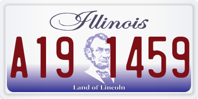 IL license plate A191459