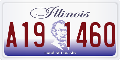 IL license plate A191460