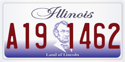 IL license plate A191462
