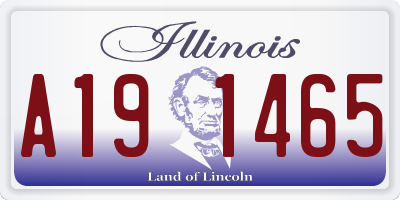IL license plate A191465