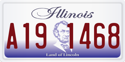 IL license plate A191468