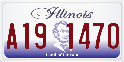 IL license plate A191470