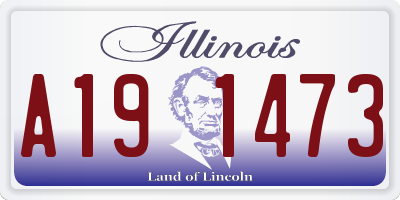 IL license plate A191473