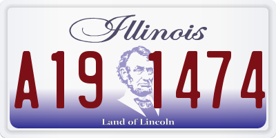 IL license plate A191474
