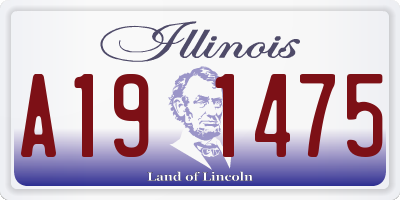 IL license plate A191475