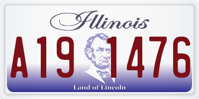 IL license plate A191476