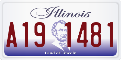 IL license plate A191481