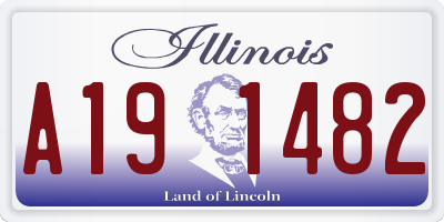 IL license plate A191482