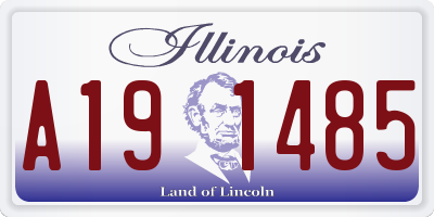 IL license plate A191485