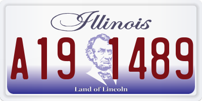 IL license plate A191489