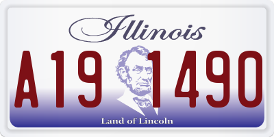 IL license plate A191490