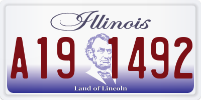 IL license plate A191492