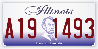 IL license plate A191493