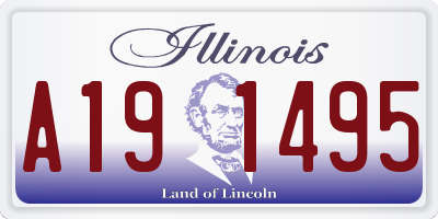 IL license plate A191495