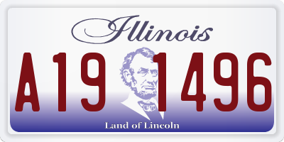 IL license plate A191496