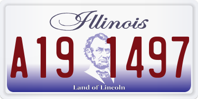 IL license plate A191497