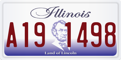 IL license plate A191498