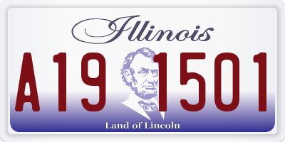 IL license plate A191501